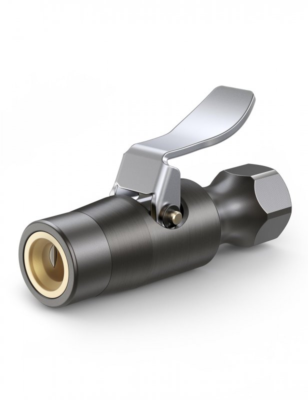 Heavy Duty Brass And Stainless Steel Air Chuck With Double Jaws Lock Close Flow Tire For Inflator Gauge Compressor Accessories