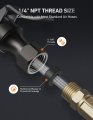Heavy Duty Brass And Stainless Steel Air Chuck With Double Jaws Lock Close Flow Tire For Inflator Gauge Compressor Accessories