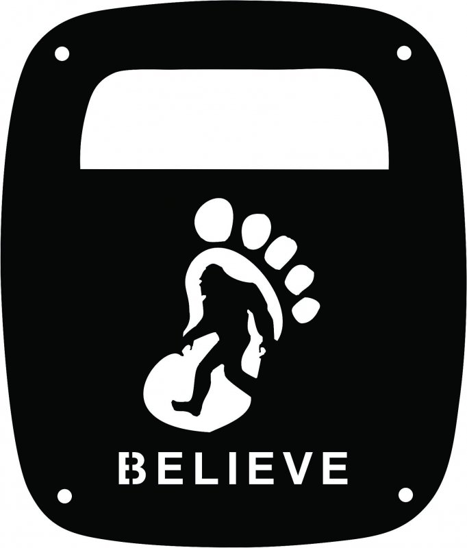 Jeeptails Bigfoot Believetail Lamp Light Covers For Jeep Wrangler Yj And Tj Black Set Of 2