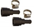 Set Of Two Upgraded Stronger Than Heater Core Coolant Hose Connector Fits 1998-2014 Chevrolet Silverado Gmc Sierra 1500 2500 