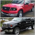 Ford F150 Pair Of Black Housing Amber Corner Headlight Smoke Led 3rd Brake Light