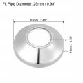 Uxcell Round Escutcheon Plate 63x19mm Stainless Steel Polishing For 25mm Diameter Pipe 2pcs