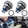 2pack 12mm Stainless Steel Waterproof Push Button Momentary On Off Horn Switch Start 