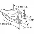 Prime-line F 2620 Diecast Cam Action Window Sash Lock With Alignment Lugs Mounting Holes 1-3 4 In On Center White Pack Of 36