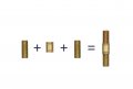 Creative Hobbies Brass Coupling 1 2 Inch Long 8 Ip For Lamp And Light Fixture Assemlby Or Repair Pack Of 6