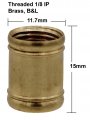 Creative Hobbies Brass Coupling 1 2 Inch Long 8 Ip For Lamp And Light Fixture Assemlby Or Repair Pack Of 6