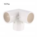 Uxcell 3 Way Elbow Pvc Pipe Fitting Furniture Grade 25mm Size Tee Corner Fittings White 10pcs