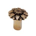 Vicenza Designs K1075 Carlotta Daisy Knob Small Antique Gold 