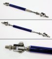 Universal Adjustable Front Bumper Lip Splitter Support Strut Rod Tie Bars- A Pair Blue