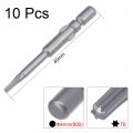 Uxcell 10 Pcs 40mm Long 4mm Dia Round Shank T6 Magnetic Torx Screwdriver Bits