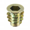 Uxcell Furniture Threaded Insert Nuts Zinc Alloy M6 Internal Threads 13mm Length 50pcs