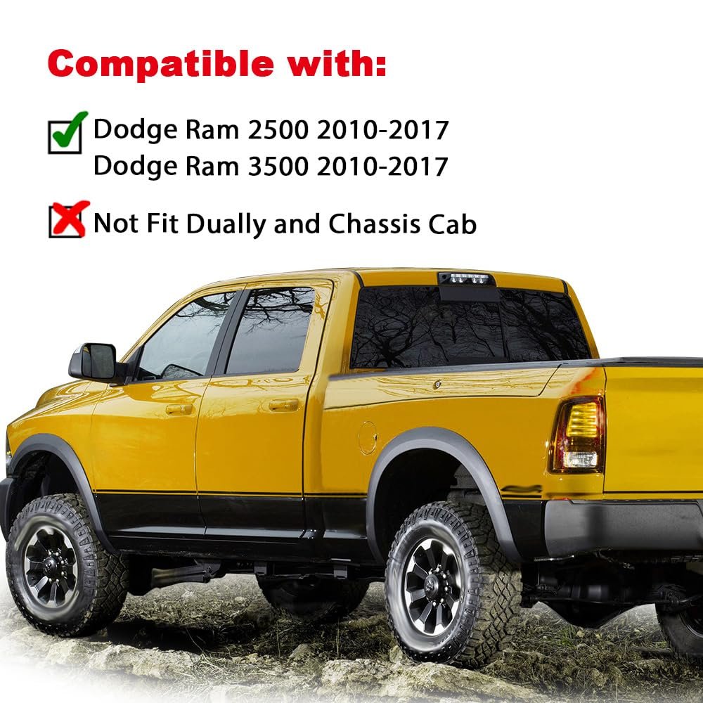Fender Flares For 2010 2017 Dodge Ram 2500 3500 Rugged Textured Factory Style Wheel Set Black Polypropylene 4 Pieces Not Dually