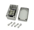 Yxq 1 Inlet To 2 Outlet Electrical Junction Box Ip65 Waterproof W Connector Gland Plastic Grey Dustproof Electric Project 