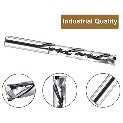 Compression Spiral Router Bit 1 2 In Shank 3 Cutting Length Up And Down Cnc Bits For Woodworking Milling Slot Mortise Carbide