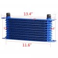 G-plus 10 Row Thermostat Adaptor Engine Transmission Oil Cooler Kit Universal Aluminum For Car Truck