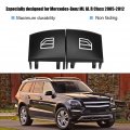 For Power Window Button Mercedes Gl450 2010 Gorgeri Switch Cover Benz Ml Gl R Class 2005-2012 2pcs Car Electric Master Cap