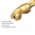 Uxcell Spiral Flute Threading Tap 1 2-20 Unf Hss High Speed Steel Titanium Plated Machine Thread Screw 3 Flutes Tapping Tool H2