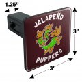 Jalapeno Puppers Puppy Dog Poppers Funny Humor Tow Trailer Hitch Cover Plug Insert