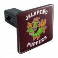 Jalapeno Puppers Puppy Dog Poppers Funny Humor Tow Trailer Hitch Cover Plug Insert