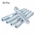Uxcell M10x20mm Hanger Bolts Double Head Dowel Screw For Wood Furniture 20pcs
