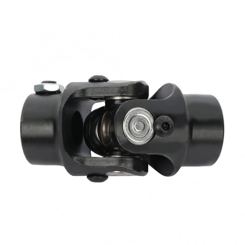 3 4 Smooth X 5 8 -36 Splined Steering Shaft Universal U-joint Black Single 83mm Working Angle 35 Degree