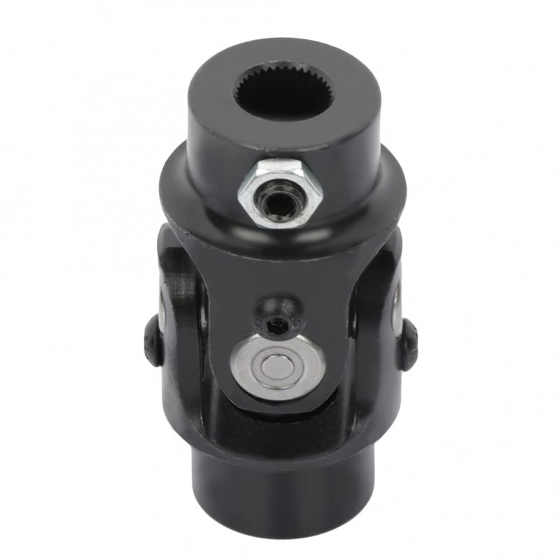 3 4 Smooth X 5 8 -36 Splined Steering Shaft Universal U-joint Black Single 83mm Working Angle 35 Degree