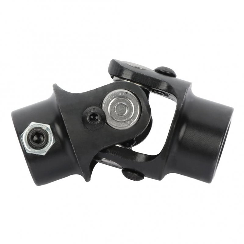 3 4 Smooth X 5 8 -36 Splined Steering Shaft Universal U-joint Black Single 83mm Working Angle 35 Degree