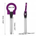 X Autohaux Purple Aluminum Alloy Round Front Rear Bumper Trailer Ring Eye Towing Tow Hook Screw For Lexus Is Is250 Is350 Is250c