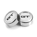 Ford Mustang Gt In White On Chrome Two Abs Plastic License Plate Frame Screw Cover Set Official Licensed 