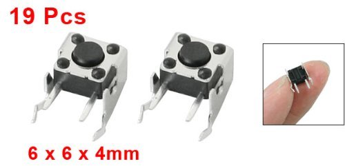 19 Pcs 6 X 4 Mm Right Angle Momentary Dip Tactile Push Button Switch