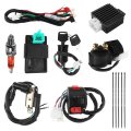 110cc Chinese Atv Full Wiring Harness Kit For 50cc 70cc 90cc 125cc Mini Kids Quad 4 Stroke Wheeler With Solenoid Relay Ignition 