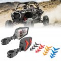 Weisen Arctic Cat Side Mirror 1 75-2 Rear View Mirrors With 4 Color Black Red Yellow Blue Inserts Universal For Rzr Cfmoto 