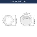 30pcs M8 X 1 Nylon Insert Hex Lock Nuts 304 Stainless Steel Self-locking Stop Nut For Industrial Construction Fasteners Silver