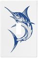 Blue Marlin Fish Wallplate Decorative Light Switch Plate Cover 1 Gang Sing 