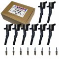 Set Of 8 Platinum Spark Plugs Ad Ignition Coils For 1998-2011 Ford Crown Victoria 4 6l 