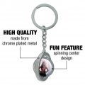 Graphics More Wonder Woman 1984 Fierce Pose Keychain Spinning Round Chrome Plated Metal
