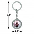 Graphics More Wonder Woman 1984 Fierce Pose Keychain Spinning Round Chrome Plated Metal
