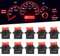 Glofe Red T10 194 168 Led Instrument Panel Gauge Cluster Dashboard Lights Bulbs With Twist Lock Socket Super Bright 12v