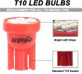 Glofe Red T10 194 168 Led Instrument Panel Gauge Cluster Dashboard Lights Bulbs With Twist Lock Socket Super Bright 12v