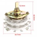 Uxcell 6p3t 6 Pole 3 Position Selectable 2 Deck Band Channel Rotary Switch Selector