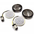 Httmt- Us-tghd-tsl001 293002lens-sk- 2 Inch 1157 Bullet White Amber Led Turn Signal Inserts W Lens Cover Compatible With H-d