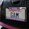 Northwestern University Wildcats Full Size Standard License Plate Metal Frame