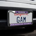 Northwestern University Wildcats Full Size Standard License Plate Metal Frame