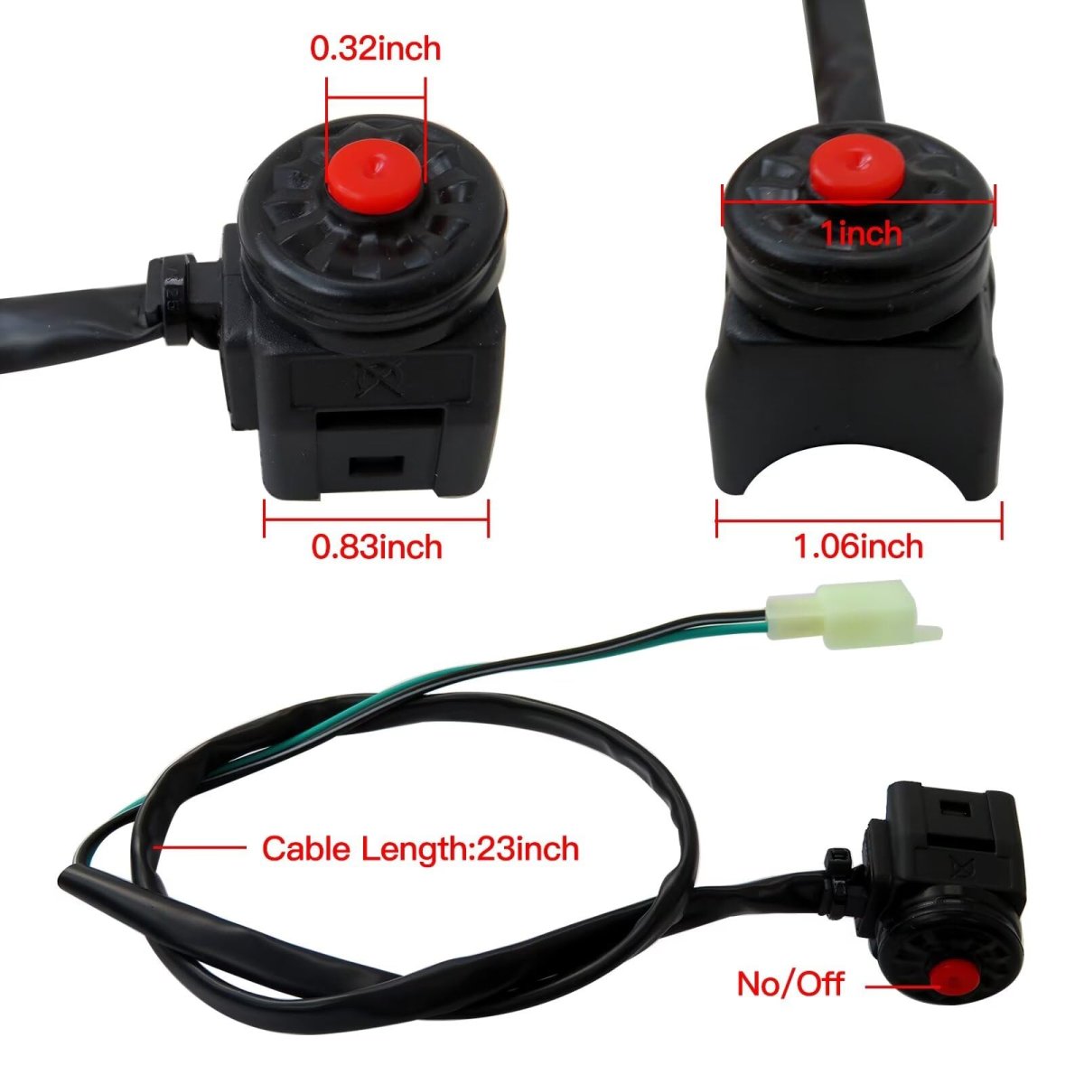 Motorcycle Kill Switch Fits For Handlebar Mounted Diameter 7 8 Bars 22mm Dirt Bike Pit Atv Quad