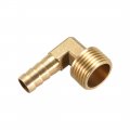 Uxcell Brass Barb Hose Fitting 90 Degree Elbow 10mm Barbed To G 1 2 Male Pipe Adapter Connector 2pcs