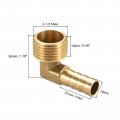 Uxcell Brass Barb Hose Fitting 90 Degree Elbow 10mm Barbed To G 1 2 Male Pipe Adapter Connector 2pcs