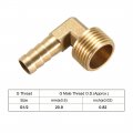 Uxcell Brass Barb Hose Fitting 90 Degree Elbow 10mm Barbed To G 1 2 Male Pipe Adapter Connector 2pcs