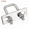 Uxcell Square U-bolts 2pcs 0 79 20mm Inner Width 45mm Length M6 304 Stainless Steel U Bolt With Nuts Frame For Boat Trailer