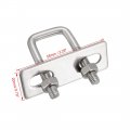 Uxcell Square U-bolts 2pcs 0 79 20mm Inner Width 45mm Length M6 304 Stainless Steel U Bolt With Nuts Frame For Boat Trailer