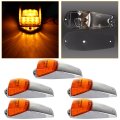 5 Pack 17 Diodes Truck Cab Marker Lights Amber Lens Side Clearance Waterproof Universal Mount For Trucks Trailers Rvs And Vans 